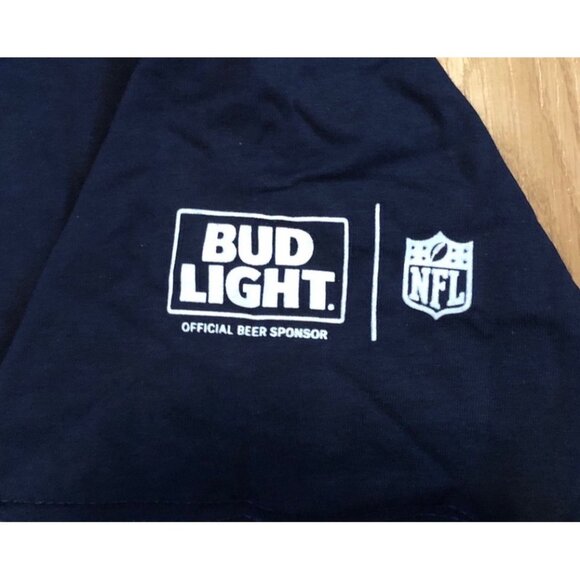 Seattle Seahawks T-Shirt XL Navy Blue Logo Bud Light Cotton NFL Football - Picture 4 of 5